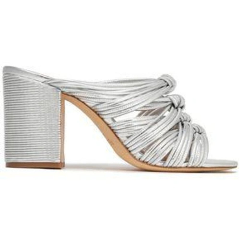 Rachel Zoe Odessa Leather Sandals in Silver